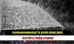 Kahramanmaraş’ta Şehir Genelinde Kuvvetli Yağış Uyarısı!