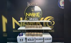 Adana’da akü içerisinde 22 kilogram esrar ele geçirildi