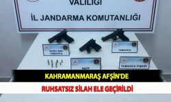 Kahramanmaraş Afşin'de Ruhsatsız Silah Ele Geçirildi