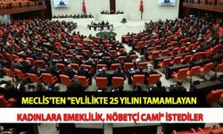 Meclis'ten "Evlilikte 25 Yılını Tamamlayan Kadınlara Emeklilik, Nöbetçi Cami" İstediler