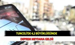 Tunceli'de 4,2 Büyüklüğünde Deprem Meydana Geldi!