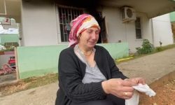 Klimadan çıkan yangın bir aileyi evsiz bıraktı, anne gözyaşlarına boğuldu