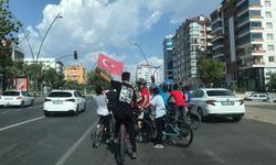 Kahramanmaraş'ta Gençler Gazze İçin Pedal Çevirdi
