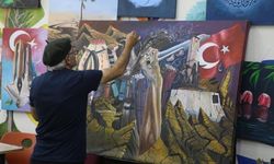 Kahramanmaraşlı Ressam, Enkaz Altında Kalan Eserlerini Yeniden Çiziyor