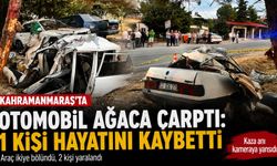 Kahramanmaraş’ta otomobil ağaca çarptı: 1 ölü, 2 yaralı