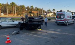 Kahramanmaraş’ta feci kaza: Otomobil ters döndü