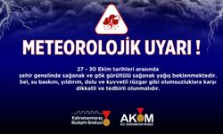 Kahramanmaraş için sağanak yağış uyarısı