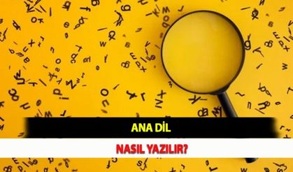 Ana Dil Nasıl Yazılır?