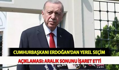 Cumhurbaşkanı Erdoğan'dan Yerel Seçim Açıklaması: Aralık Sonunu İşaret Etti