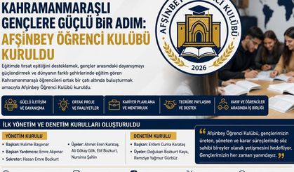 Kahramanmaraşlı Öğrenciler Afşinbey Öğrenci Kulübü Çatısı Altında Buluşacak