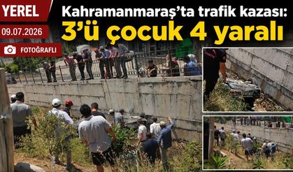 Kahramanmaraş'ta trafik kazası: 3'ü çocuk 4 yaralı