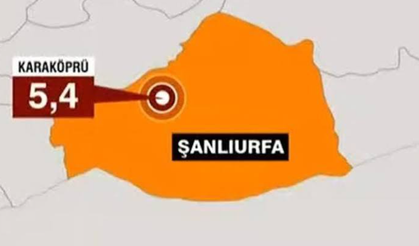 Şanlıurfa Karaköprü’de 5,4 büyüklüğünde deprem