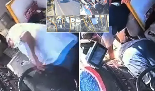 Otobüs şoförü Seyir Halindeyken Direksiyon Başında Kalp Krizi Geçirdi
