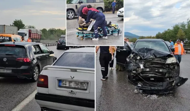 TEM Otoyolu'nda 10 Araç Birbirine Girdi