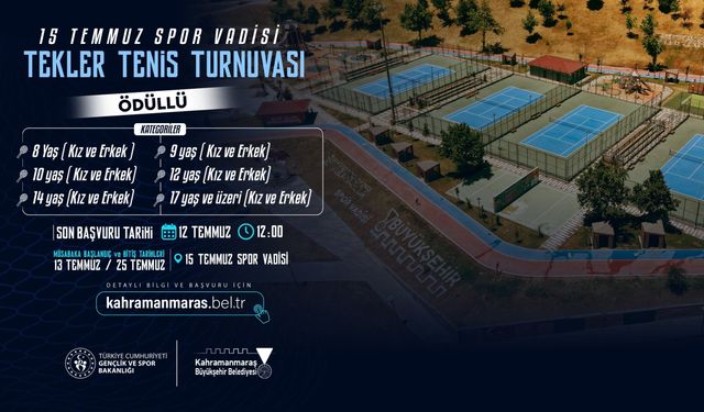 Ödüllü Tenis Turnuvası Başvuruları Başladı