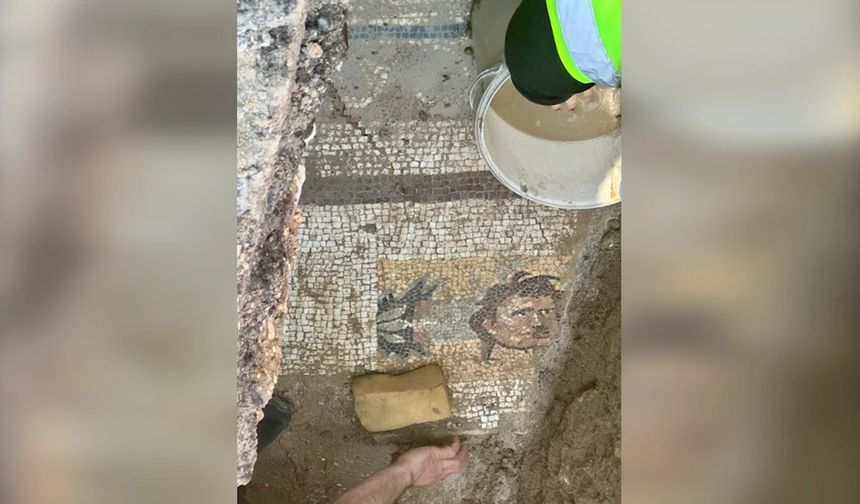 Alt Yapı Çalışmasında Bulunan Taban Mozaiği Koruma Altında