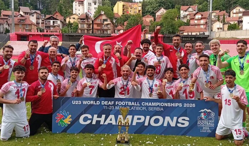TÜRKİYE U23 İŞİTME ENGELLİLER FUTBOL TAKIMI DÜNYA ŞAMPİYONU OLDU