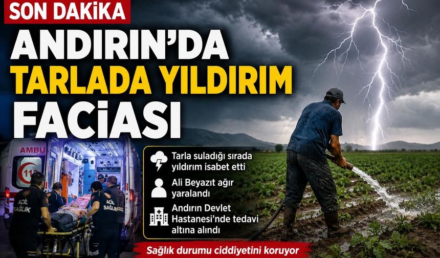 Kahramanmaraş'ta Tarlada Yıldırım İsabet Etti: 1 Kişi Ağır Yaralandı