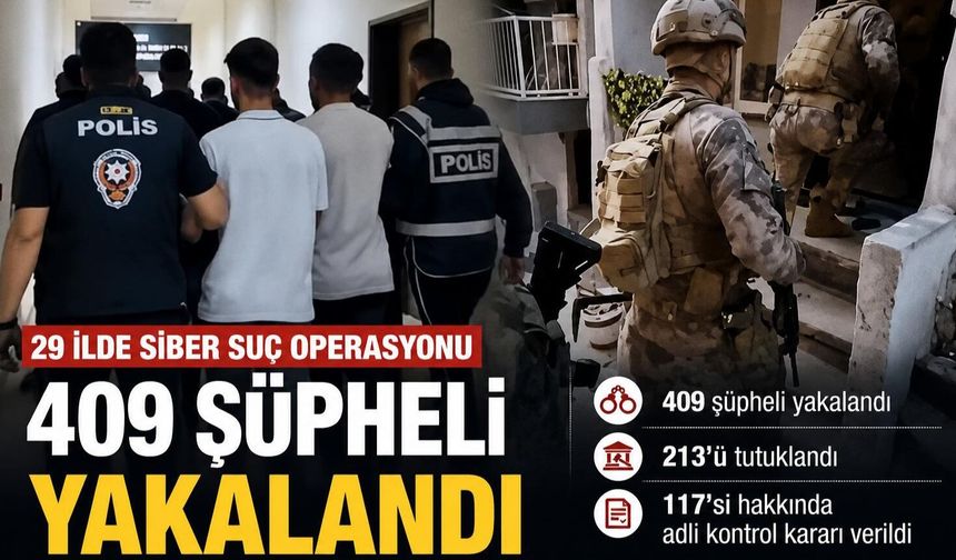 Kahramanmaraş dahil 29 İlde Siber Suç Operasyonu