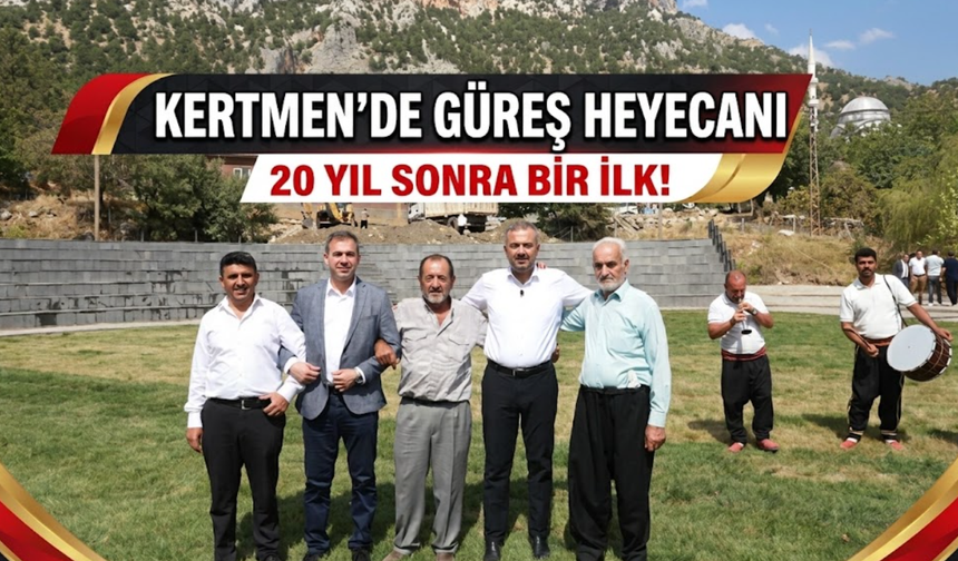 Başkan Toptaş, Kertmen’de güreş sahasını inceledi
