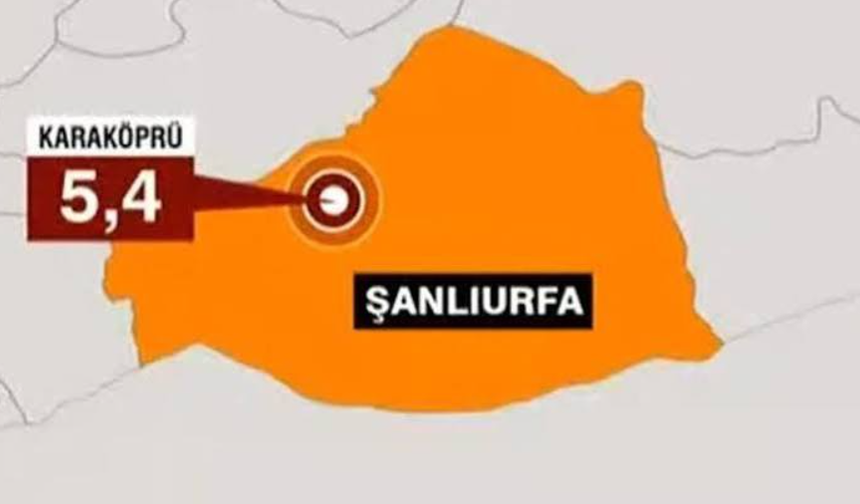 Şanlıurfa Karaköprü’de 5,4 büyüklüğünde deprem