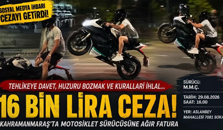 Kahramanmaraş’ta sosyal medya ihbarı ceza getirdi