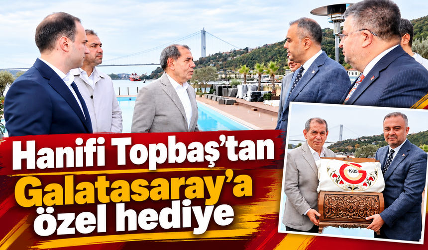 Topbaş, Dursun Özbek’e Maraş işi sim sırma takdim etti