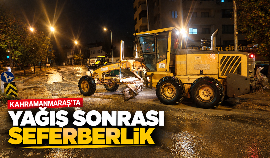 Büyükşehir ekipleri gece boyunca sahadaydı