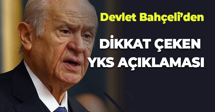 Devlet Bahçeli'den YKS Çağrısı: Baraj Puanı Düşmeli