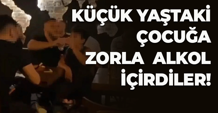 Skandal Görüntüler: Küçük Yaştaki Çocuğa Zorla Alkol İçirdiler