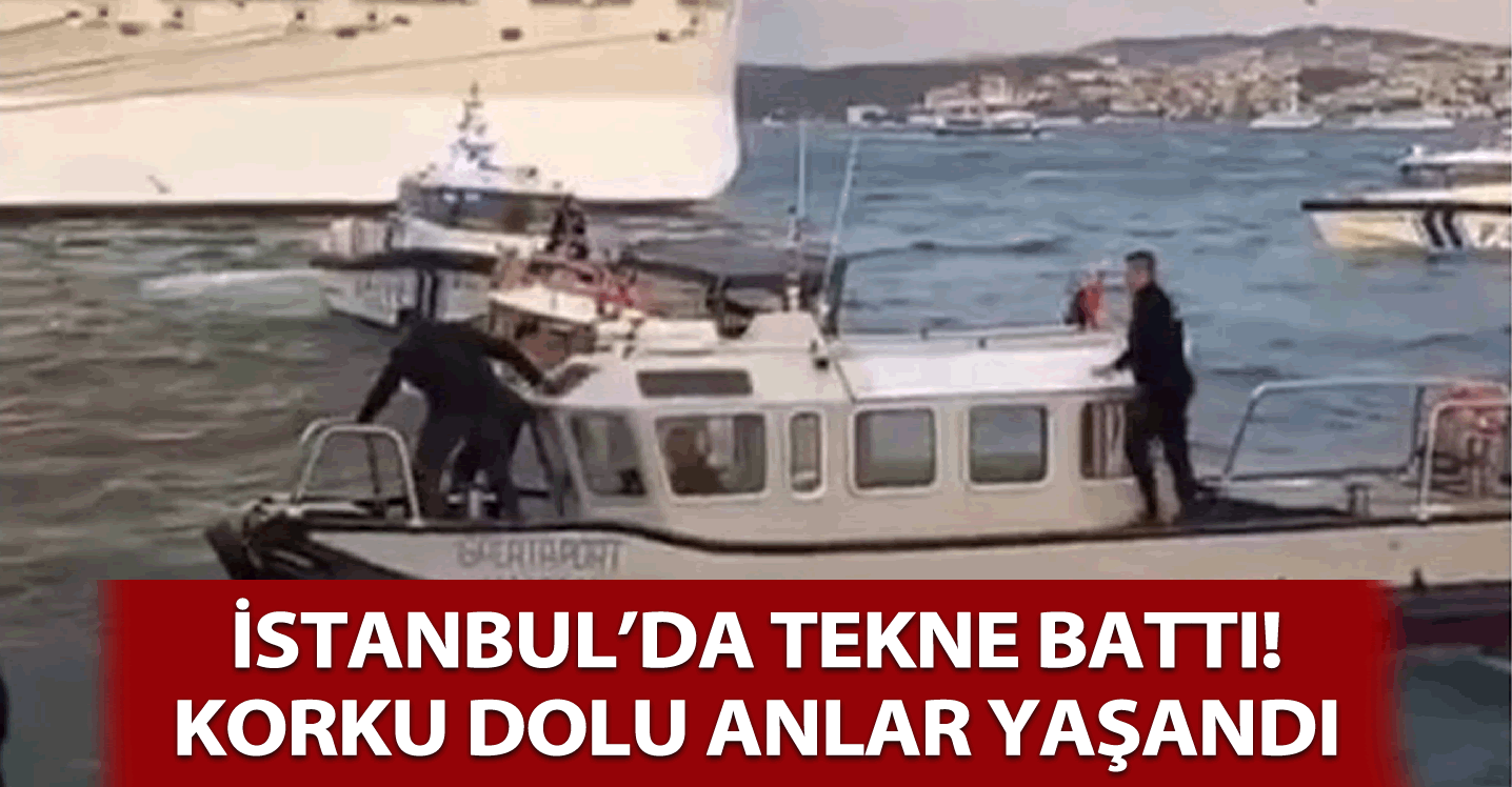 İstanbul'da tenke battı! Korku dolu anlar yaşandı...