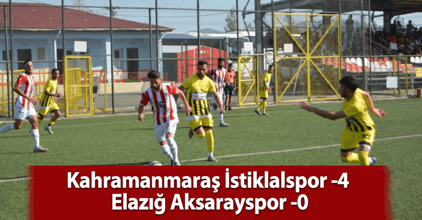Kahramanmaraş İstiklalspor, Elazığ Aksarayspor'u 4-0 mağlup etti!