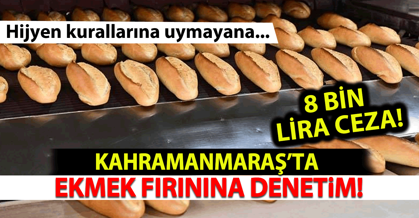 Kahramanmaraş'ta ekmek fırınına denetim: 8 bin lira ceza!